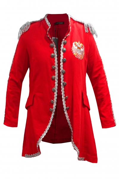 Mantel Jacket  Lappen Damen Karnevalskostüm Fasching  Alaaf Rot